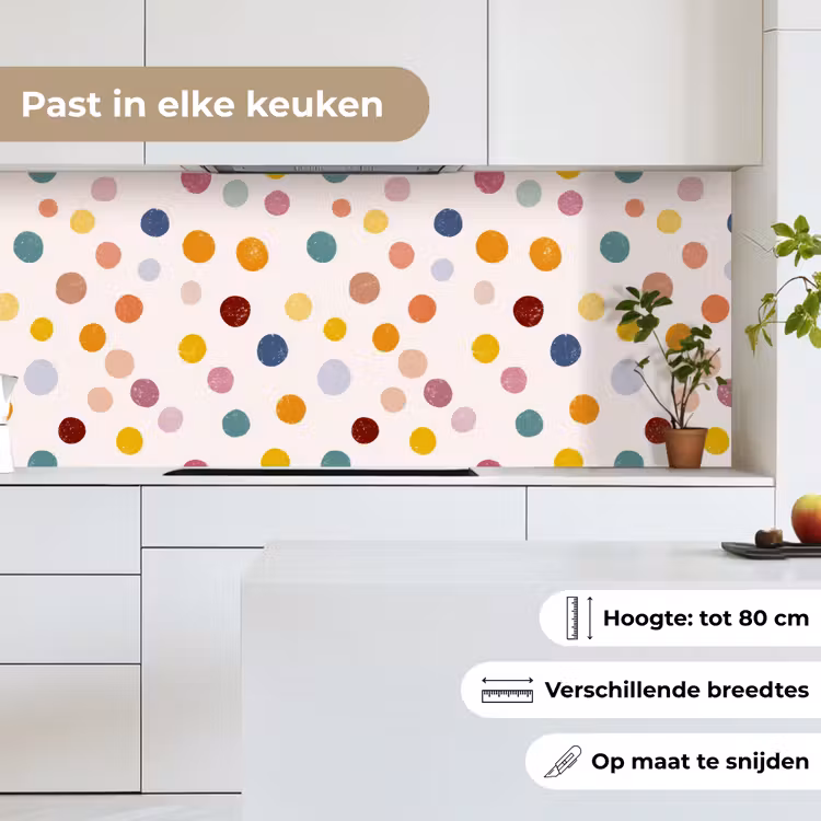 Keuken achterwand - Stippen - Subtiel - Kleurrijk — 7