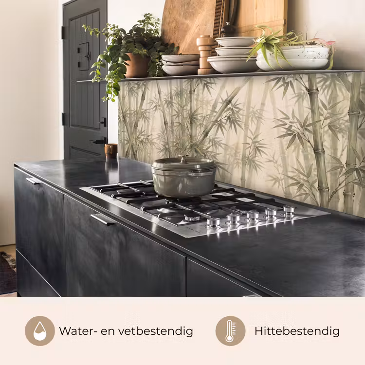 Keuken achterwand - Bamboe - Bladeren - Aziatisch - Groen - Natuur — 5