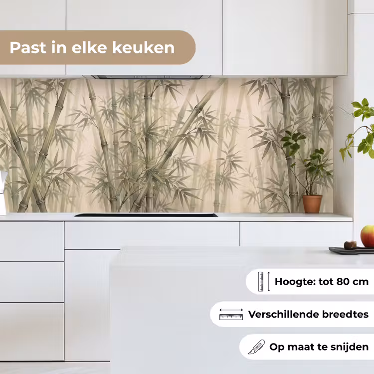 Keuken achterwand - Bamboe - Bladeren - Aziatisch - Groen - Natuur — 7