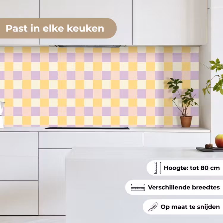 Keuken achterwand - Blokjes - Lila - Geel — 7