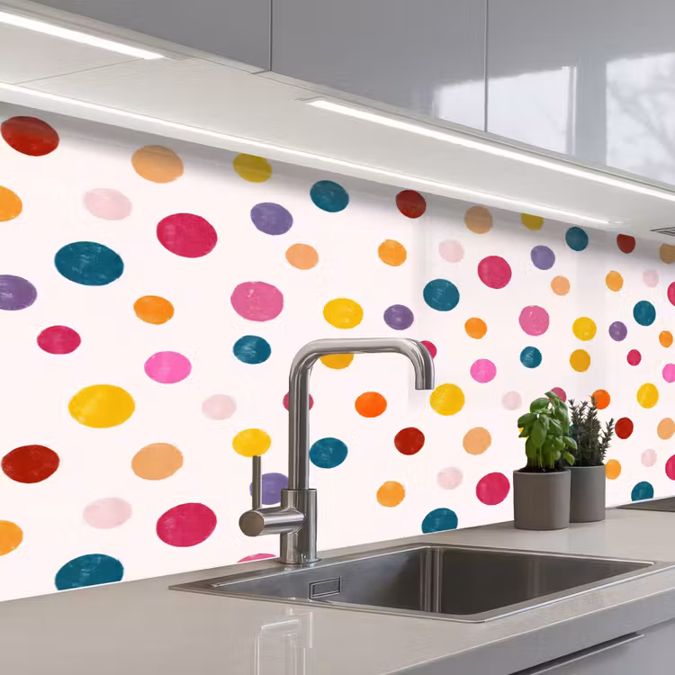Keuken achterwand - Cirkels - Speels - Kleurrijk — 2