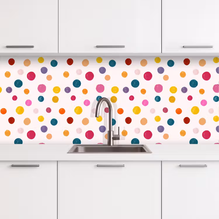 Keuken achterwand - Cirkels - Speels - Kleurrijk — 4