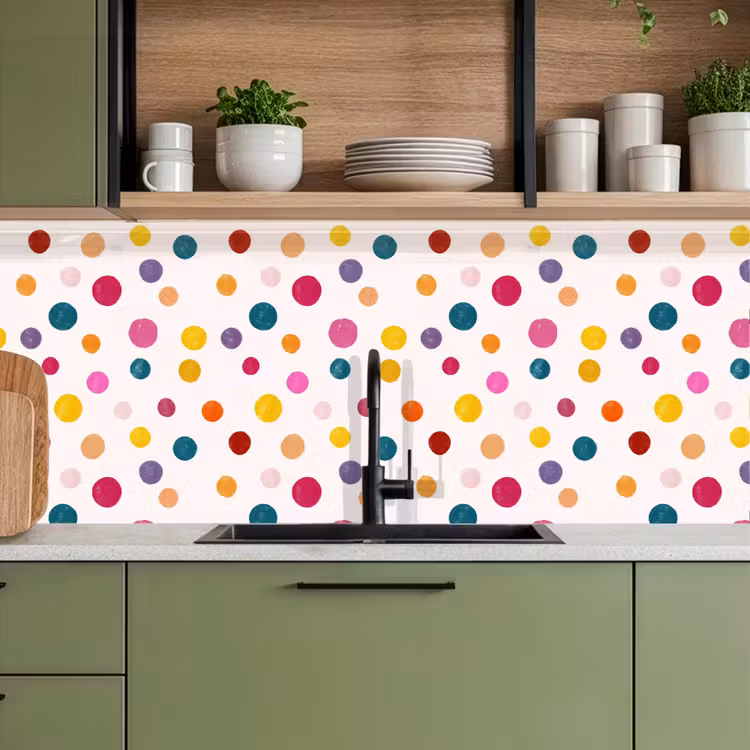 Keuken achterwand - Cirkels - Speels - Kleurrijk — 8