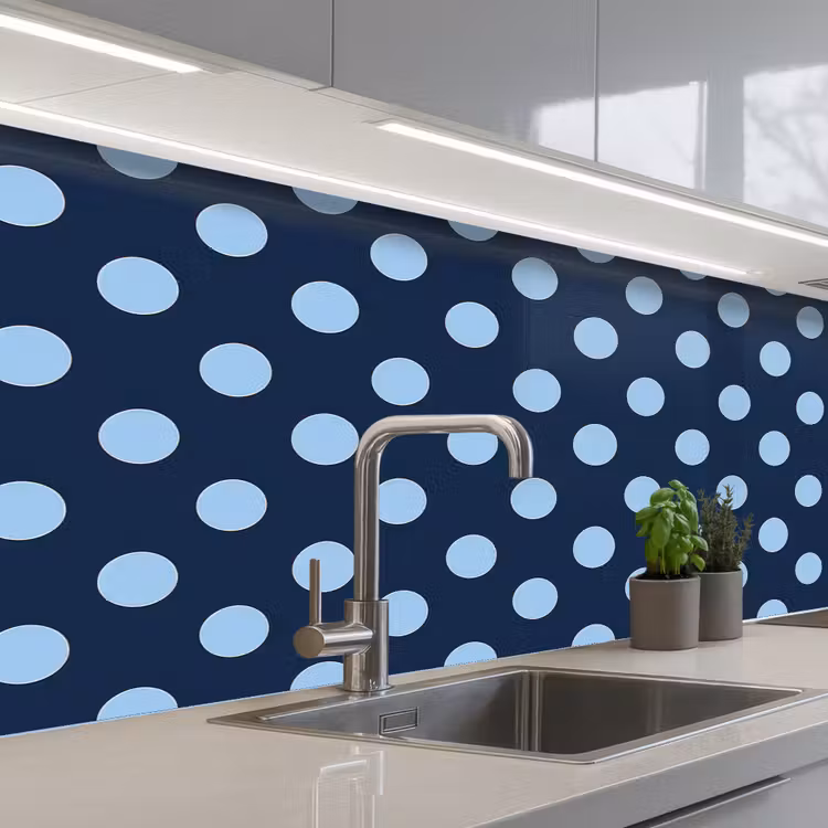 Keuken achterwand - Klassiek - Dots - Blauw — 2