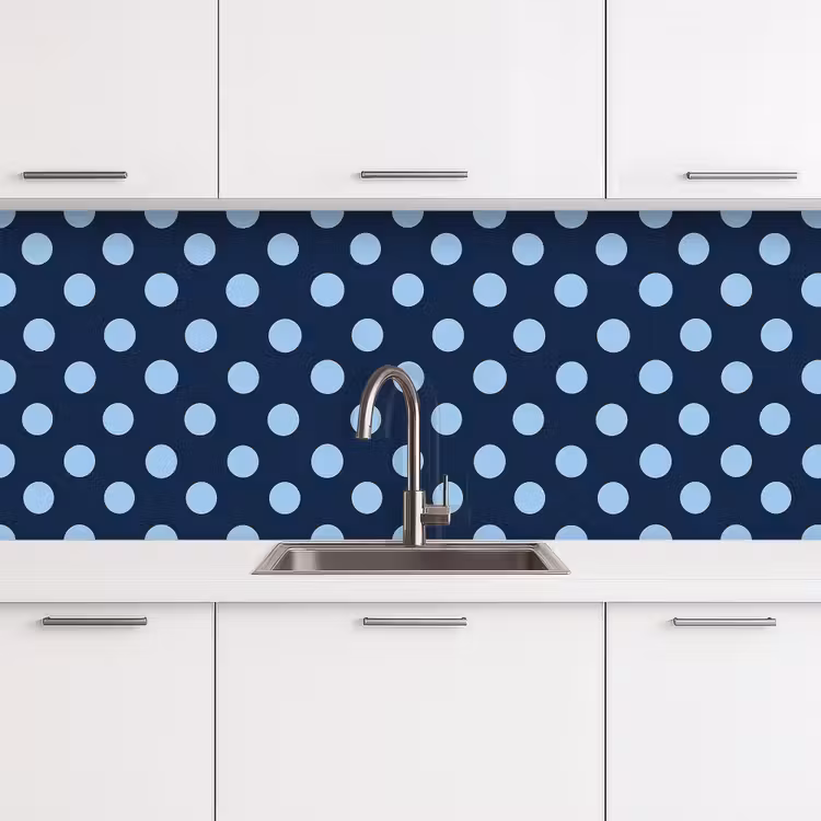 Keuken achterwand - Klassiek - Dots - Blauw — 4