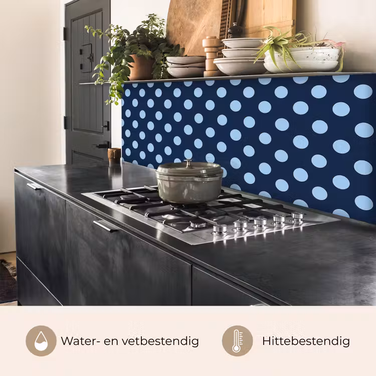 Keuken achterwand - Klassiek - Dots - Blauw — 5