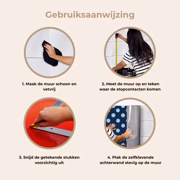 Keuken achterwand - Klassiek - Dots - Blauw — 9