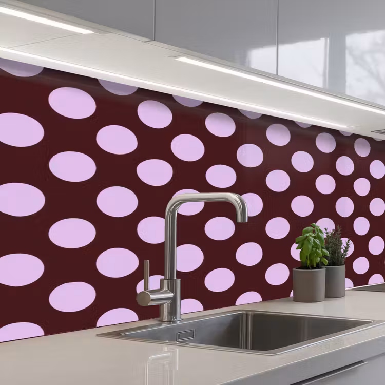 Keuken achterwand - Klassiek - Stippen - Paars — 2