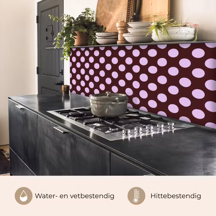Keuken achterwand - Klassiek - Stippen - Paars — 5