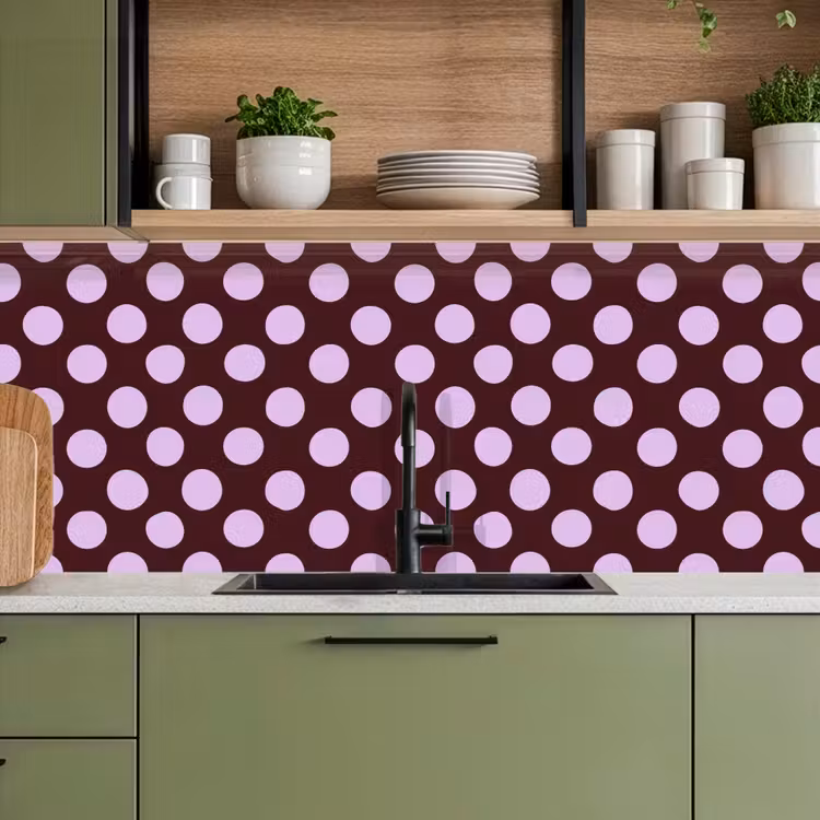 Keuken achterwand - Klassiek - Stippen - Paars — 8