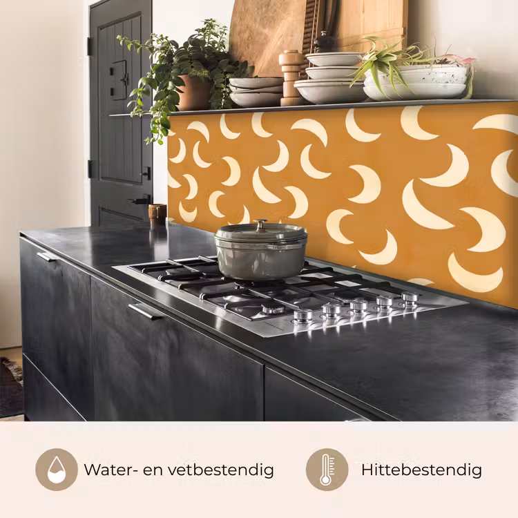 Keuken achterwand - Manen - Patroon - Oker — 5