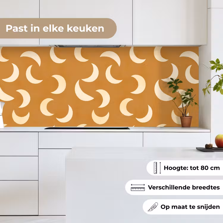 Keuken achterwand - Manen - Patroon - Oker — 7