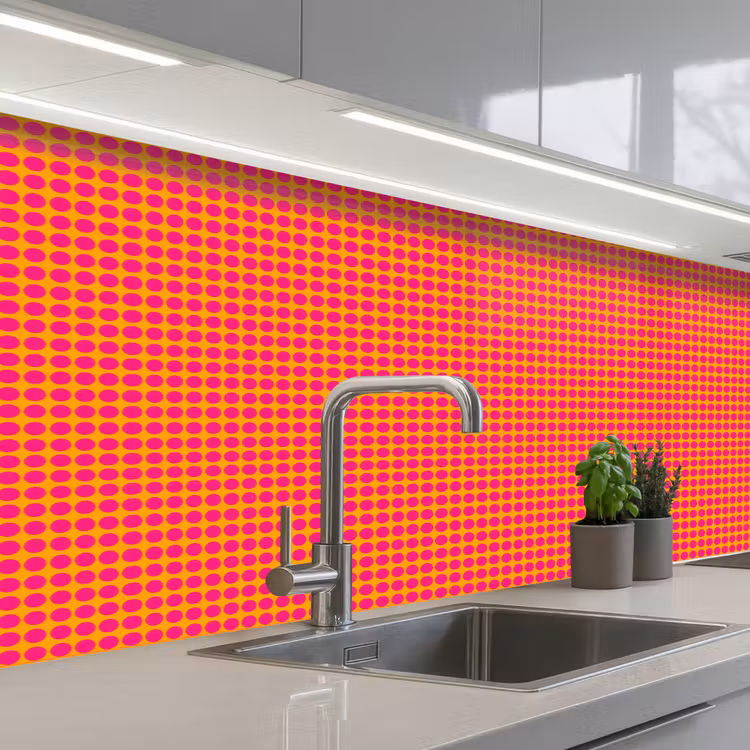 Keuken achterwand - Modern - Stippen - Oranje — 2