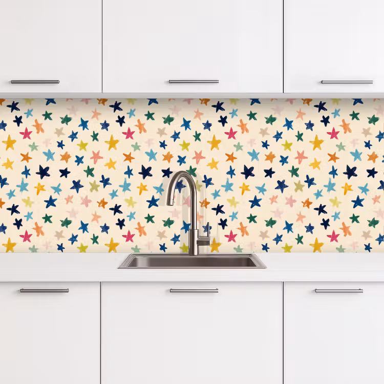 Keuken achterwand - Patroon - Sterren - Kleurrijk — 4