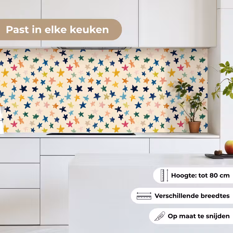 Keuken achterwand - Patroon - Sterren - Kleurrijk — 7