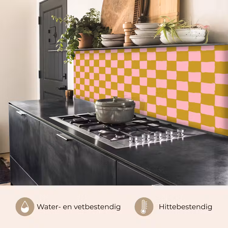 Keuken achterwand - Patroon - Vierkant - Roze — 5
