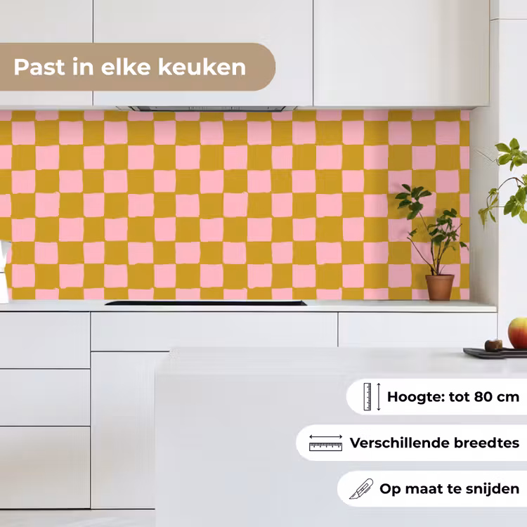 Keuken achterwand - Patroon - Vierkant - Roze — 7