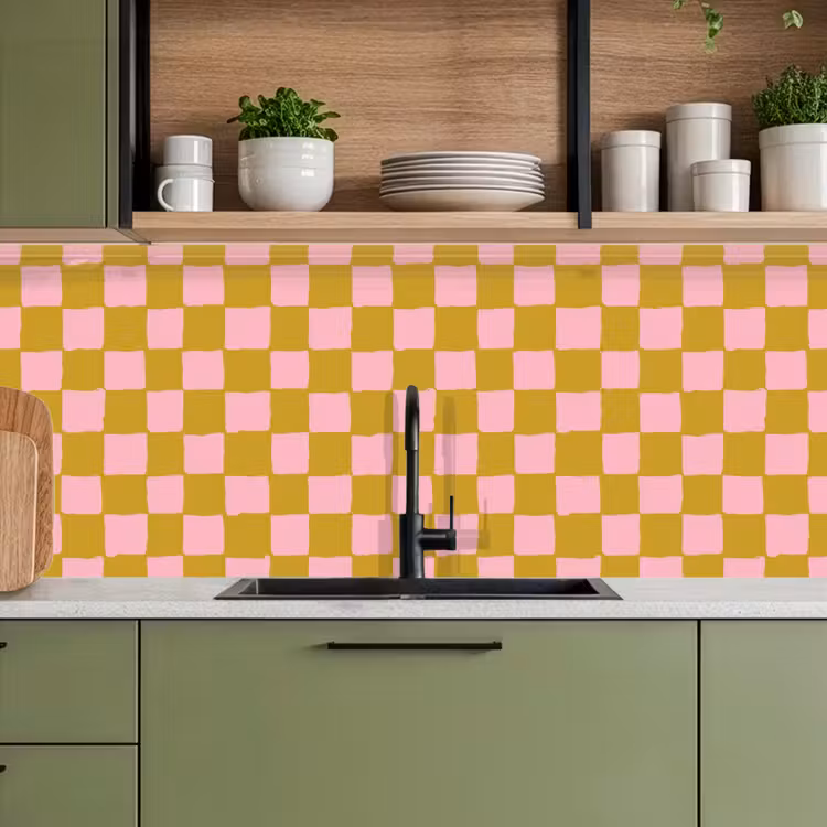 Keuken achterwand - Patroon - Vierkant - Roze — 8