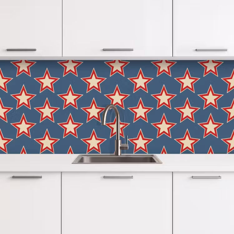 Keuken achterwand - Ster - Klassiek - Blauw — 4