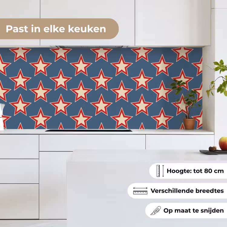 Keuken achterwand - Ster - Klassiek - Blauw — 7