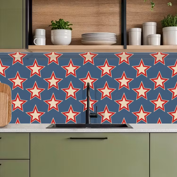 Keuken achterwand - Ster - Klassiek - Blauw — 8