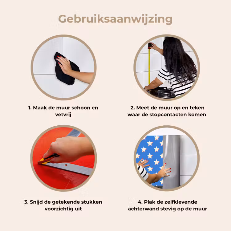 Keuken achterwand - Sterren - Patroon - Blauw — 9
