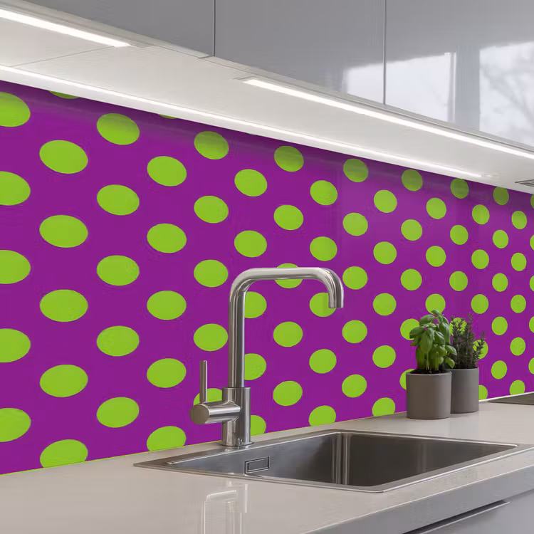 Keuken achterwand - Stippen - Klassiek - Groen — 2