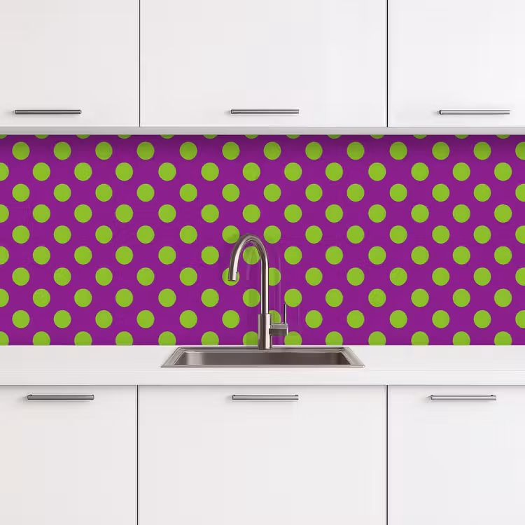Keuken achterwand - Stippen - Klassiek - Groen — 4
