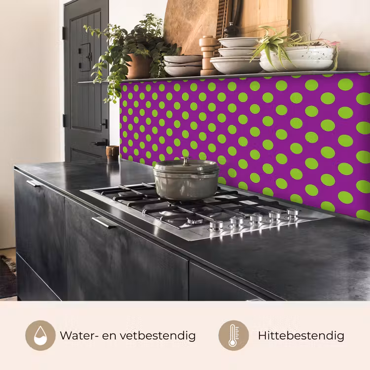 Keuken achterwand - Stippen - Klassiek - Groen — 5