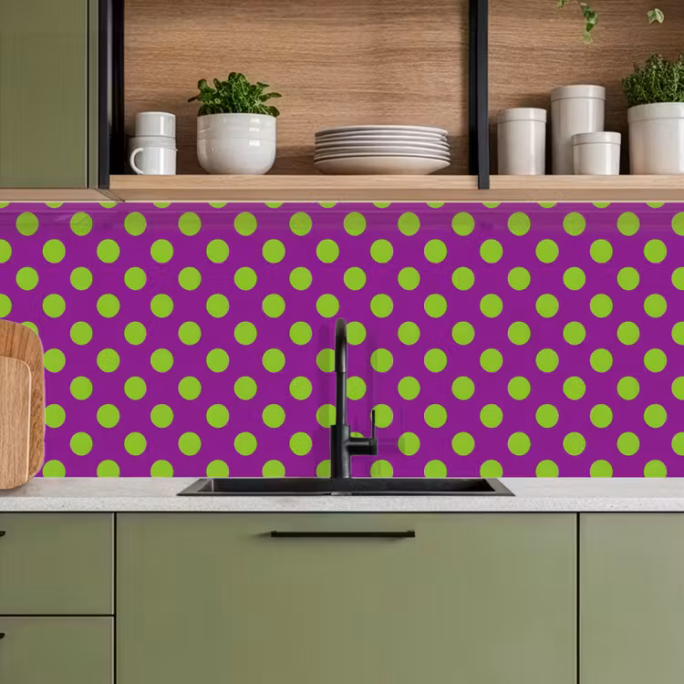 Keuken achterwand - Stippen - Klassiek - Groen — 8