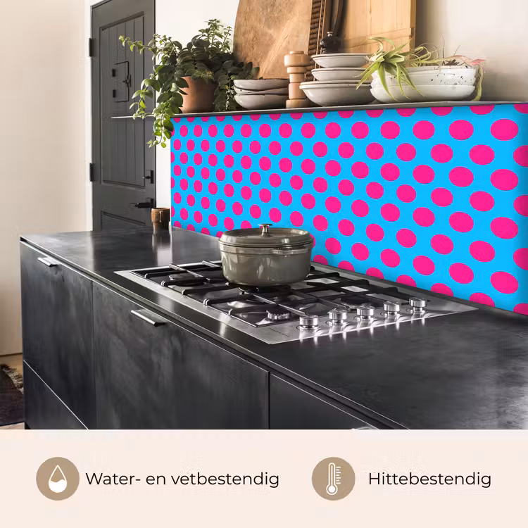 Keuken achterwand - Stippen - Klassiek - Roze — 5