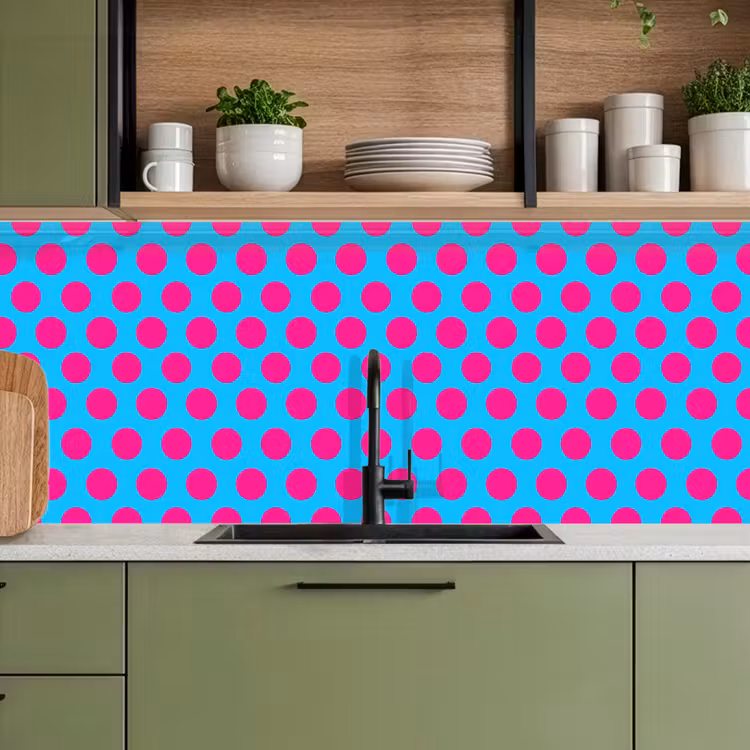 Keuken achterwand - Stippen - Klassiek - Roze — 8
