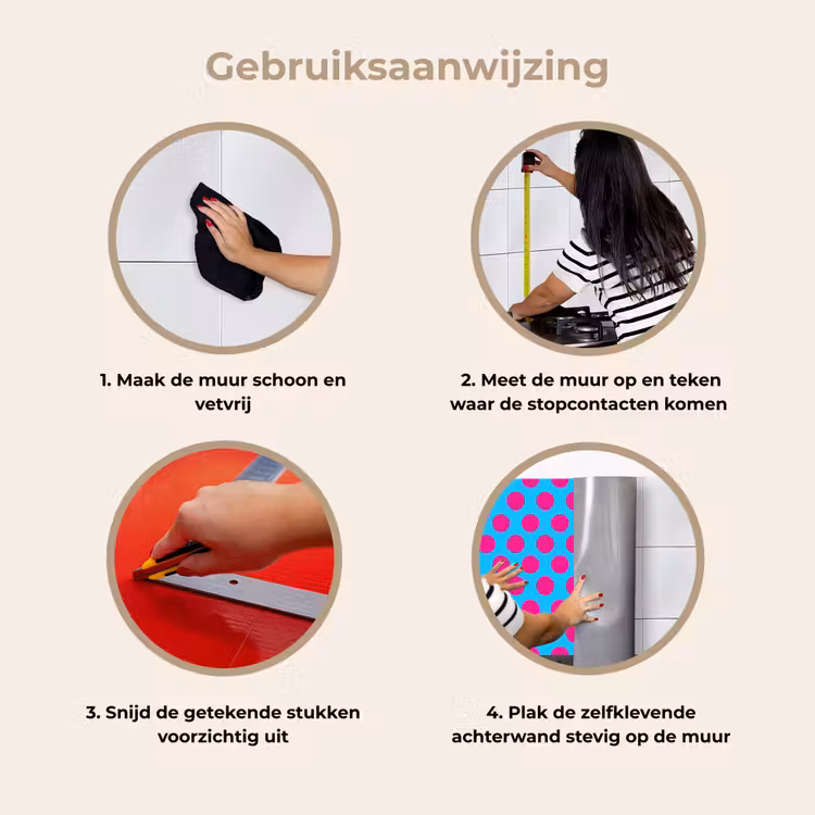 Keuken achterwand - Stippen - Klassiek - Roze — 9