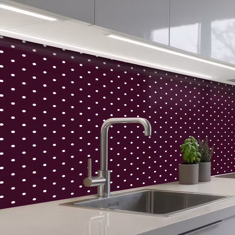 Keuken achterwand - Stippen - Modern - Paars — 2