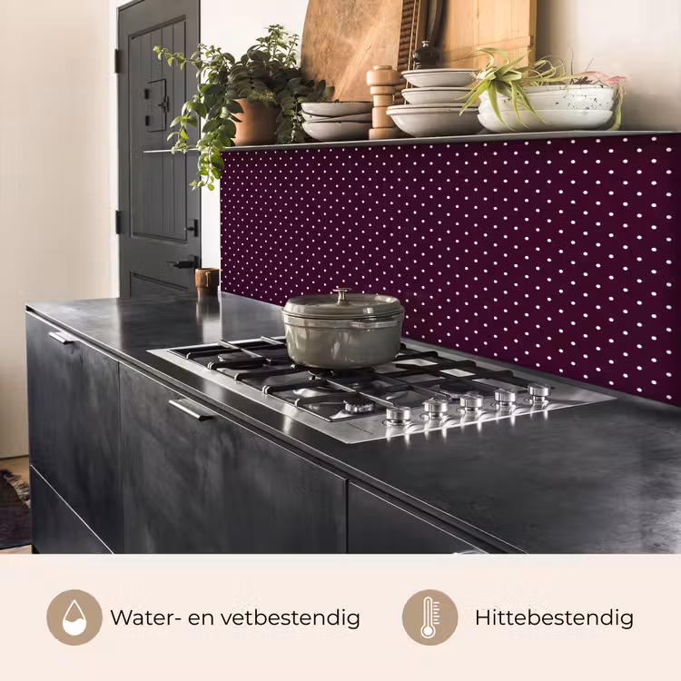 Keuken achterwand - Stippen - Modern - Paars — 5