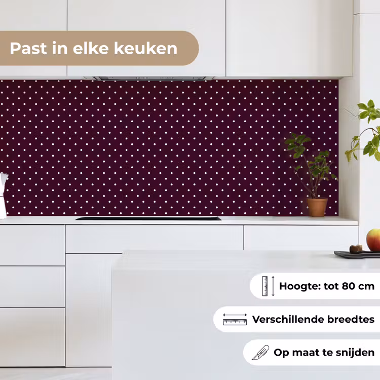 Keuken achterwand - Stippen - Modern - Paars — 7