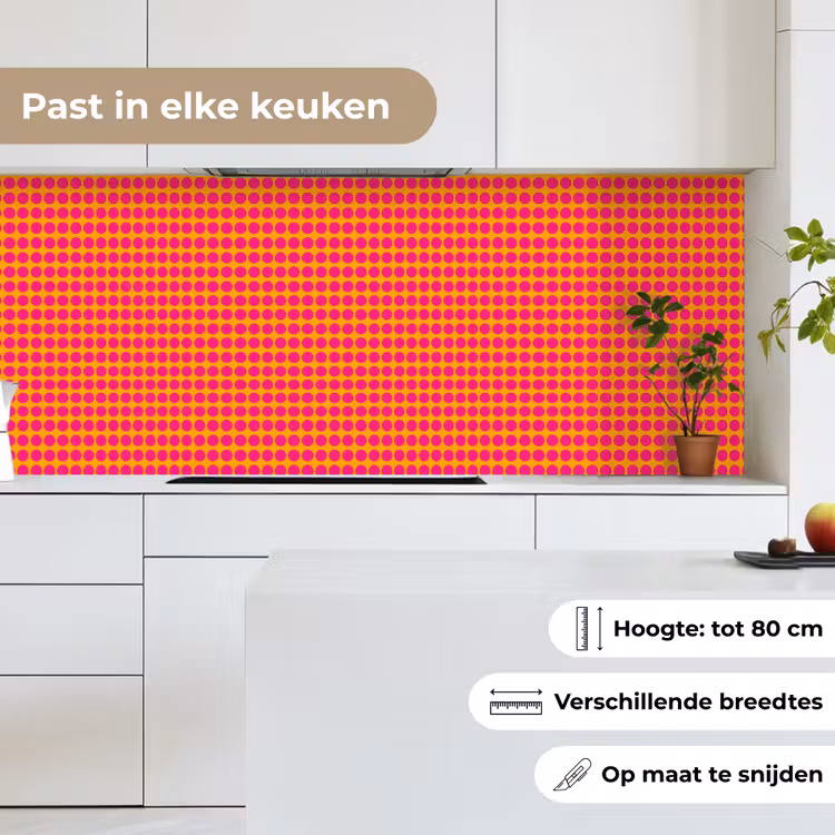 Keuken achterwand - Stippen - Patroon - Oranje — 7