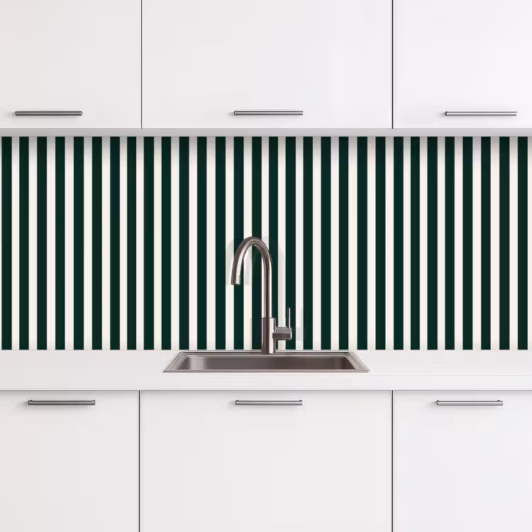 Keuken achterwand - Strepen - Klassiek - Groen — 4