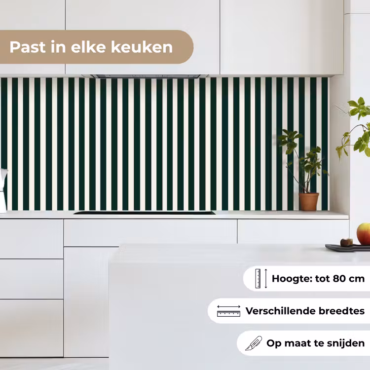 Keuken achterwand - Strepen - Klassiek - Groen — 7