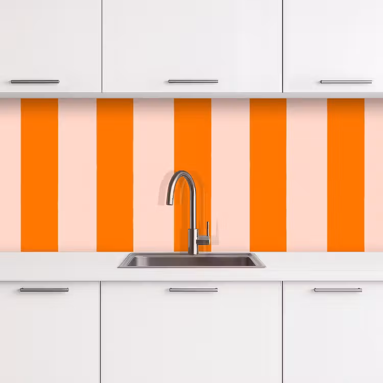 Keuken achterwand - Strepen - Modern - Oranje — 4