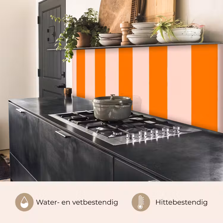 Keuken achterwand - Strepen - Modern - Oranje — 5