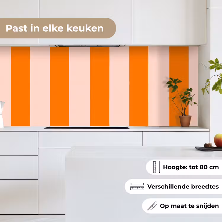 Keuken achterwand - Strepen - Modern - Oranje — 7