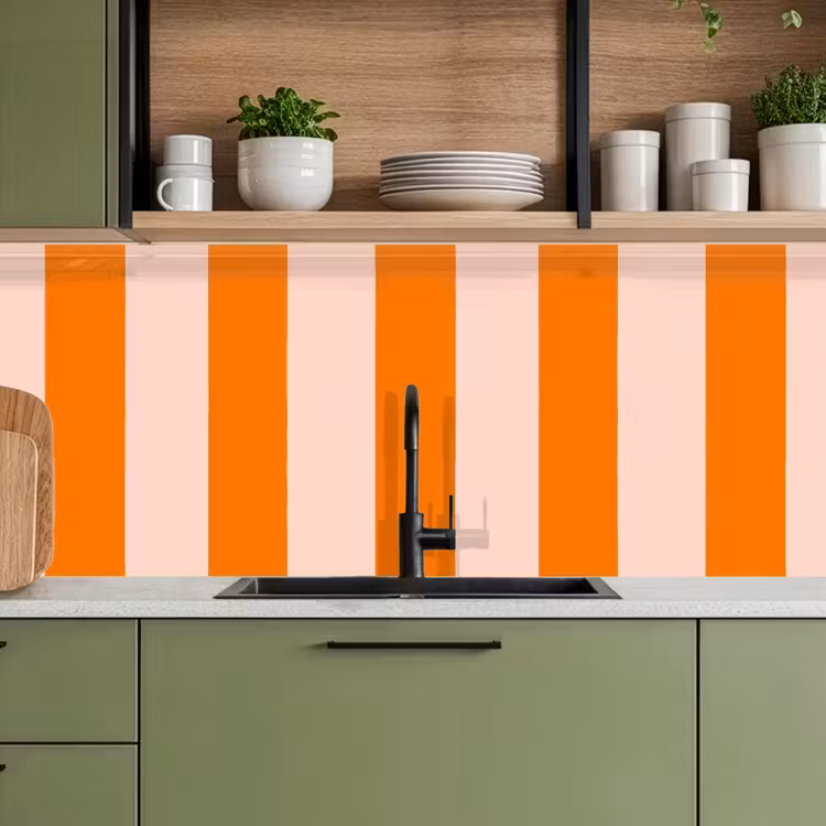 Keuken achterwand - Strepen - Modern - Oranje — 8