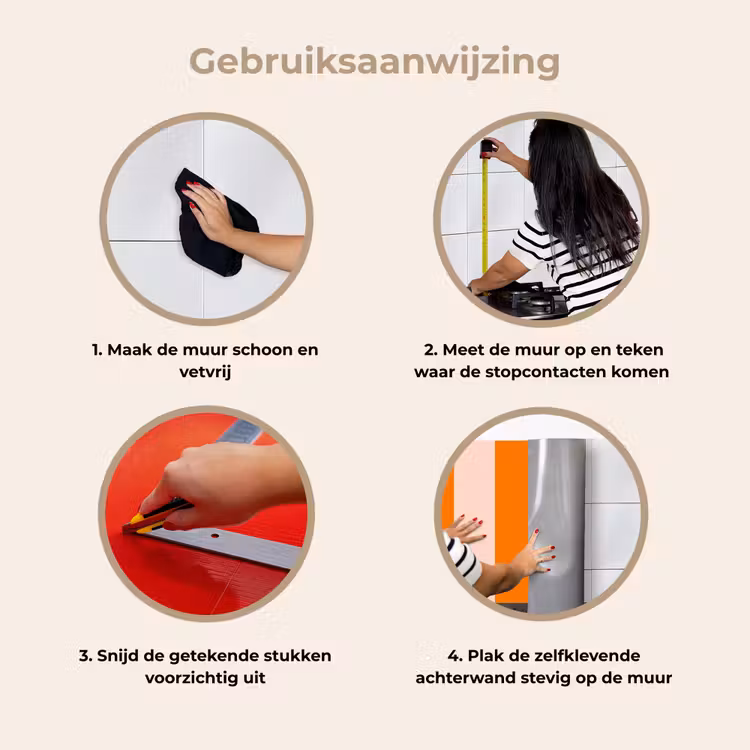 Keuken achterwand - Strepen - Modern - Oranje — 9