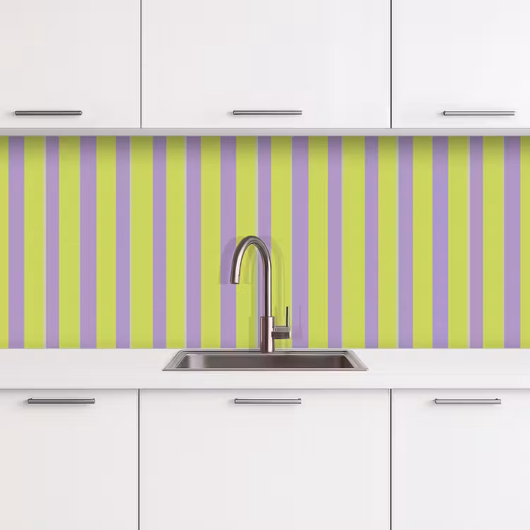 Keuken achterwand - Strepen - Patroon - Groen — 4