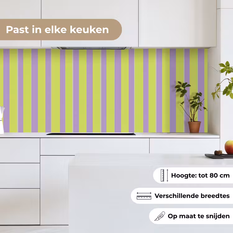 Keuken achterwand - Strepen - Patroon - Groen — 7