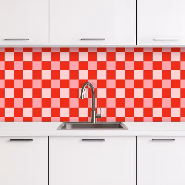 Keuken achterwand - Vierkant - Klassiek - Rood — 4