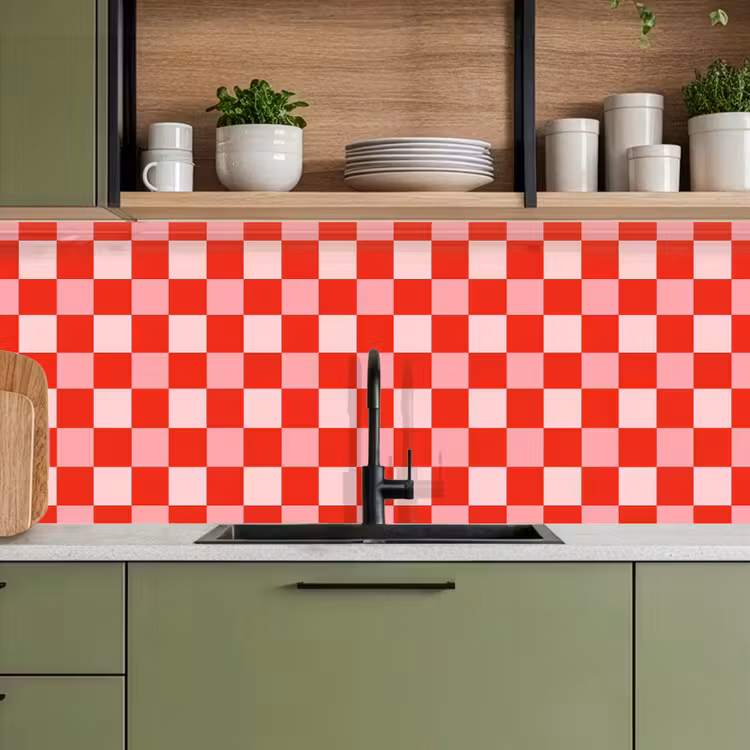 Keuken achterwand - Vierkant - Klassiek - Rood — 8