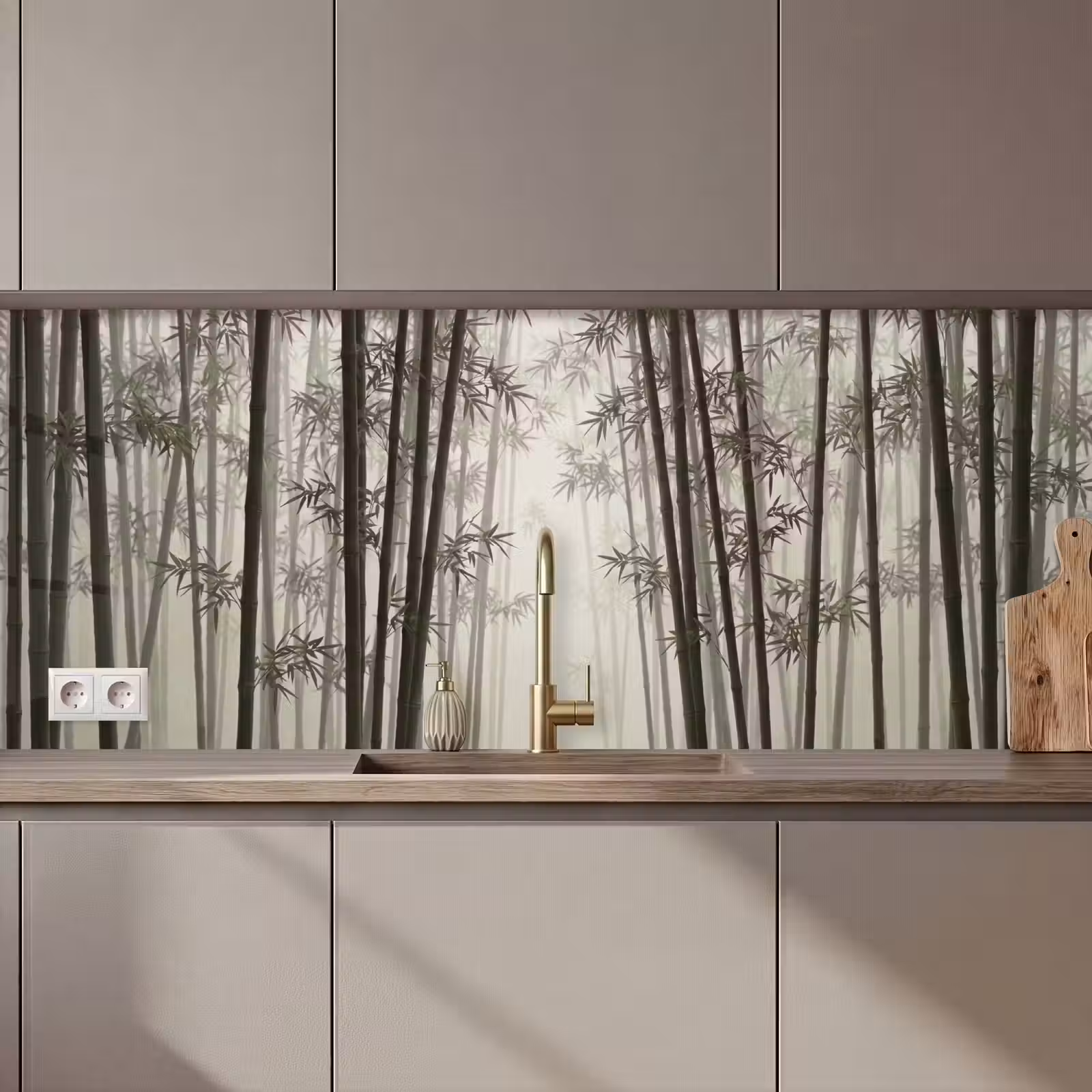 Keuken achterwand - Bamboe - Bos - Mist - Natuur — 1