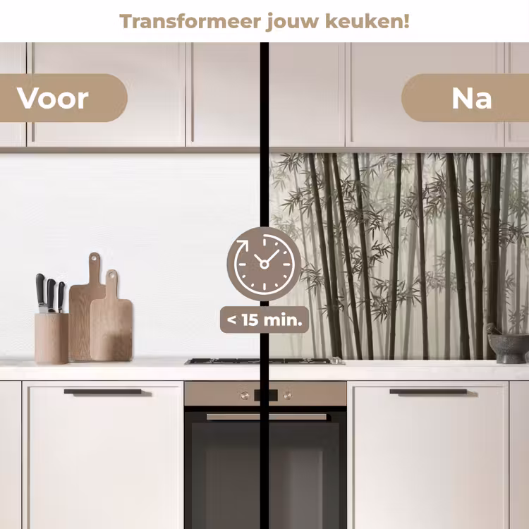 Keuken achterwand - Bamboe - Bos - Mist - Natuur — 3